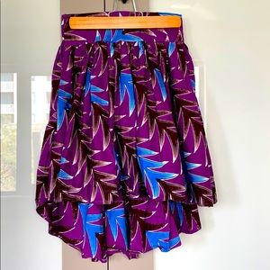 Hi Low Printed Cotton Skirt